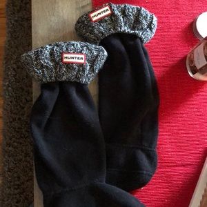 Hunter boot fleece boot socks